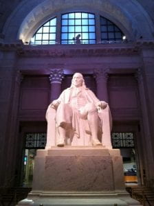 Statue at Ben Franklin Institute