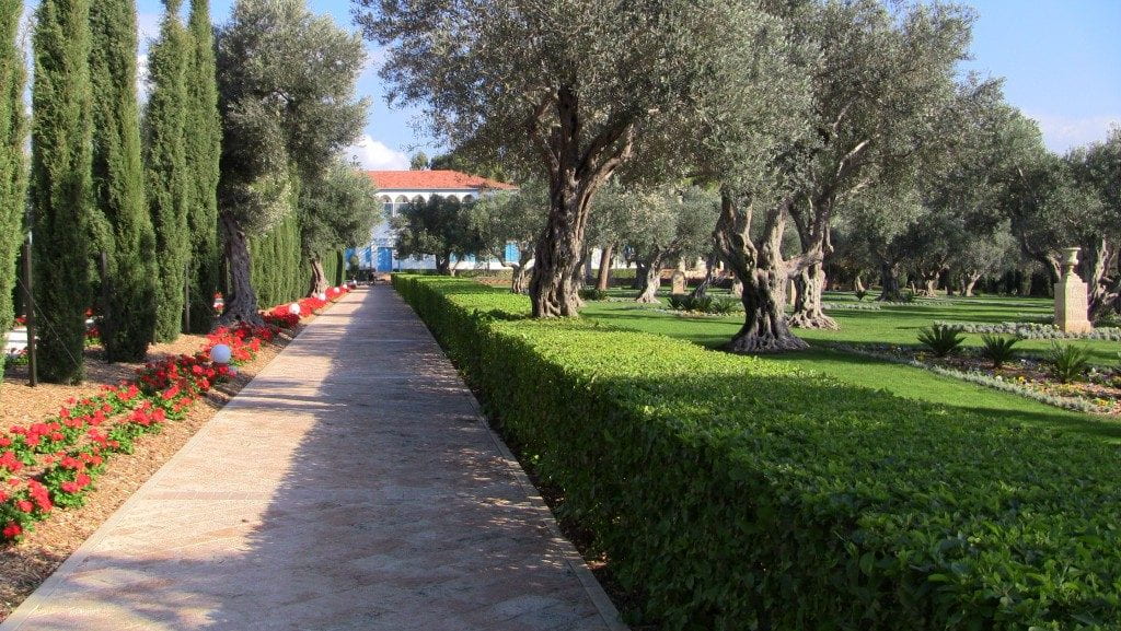 Walkway leading to the Mansion at Bahji