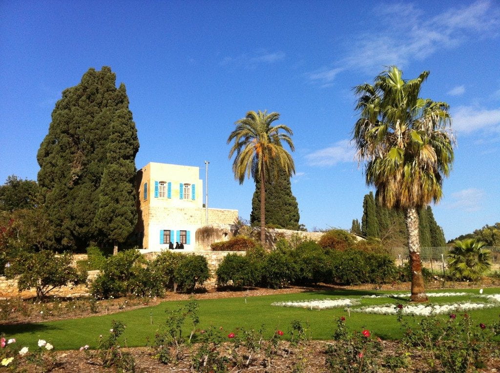 View from the garden and orchard at Mazra'ih
